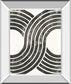 Over The Rainbow BW II By Moira Hershey - Mirror Framed Print Wall Art - Dark Gray