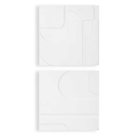 Contours - White Wall Decor (Set of 2)