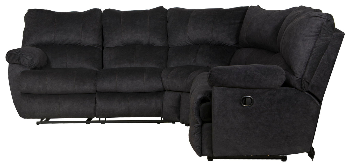 Shane - 2 Piece Reclining Sectional - Smoke