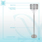 "Crystal Elegance I" Metal Floor Lamp - Polished Nickel / Clear Crystal