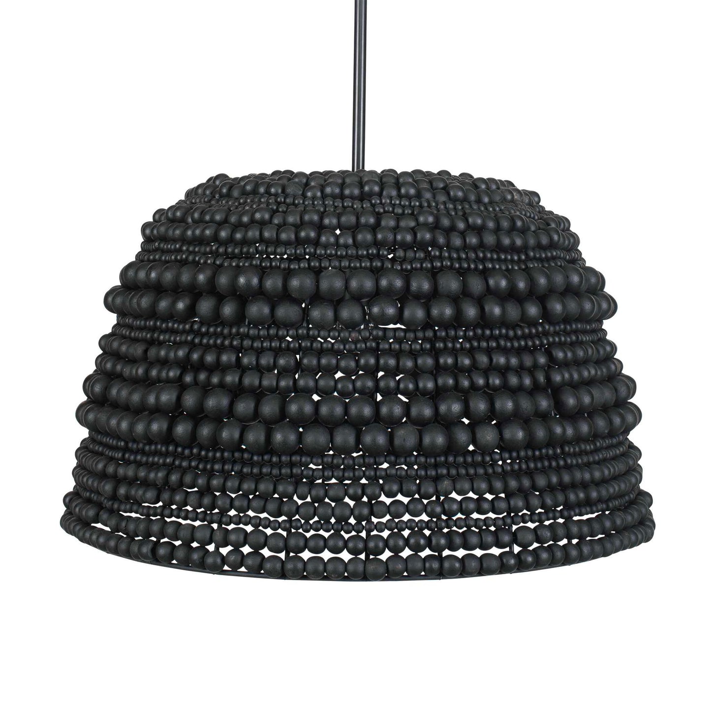 Persephone - Bead 1 Light Pendant - Black