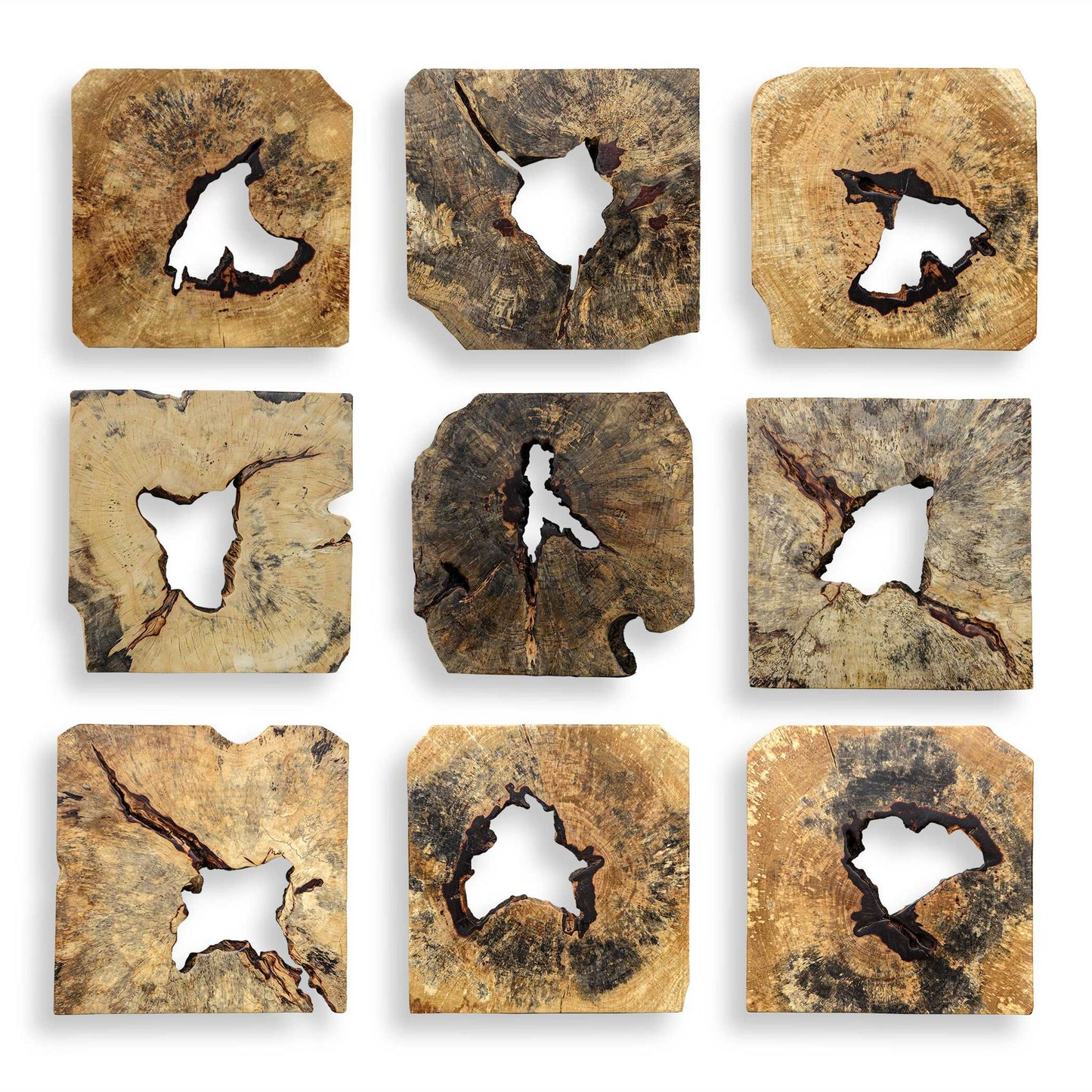 Bahati - Wood Wall Decor (Set of 9) - Natural
