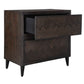 Abba - Herringbone Accent Chest - Dark Brown