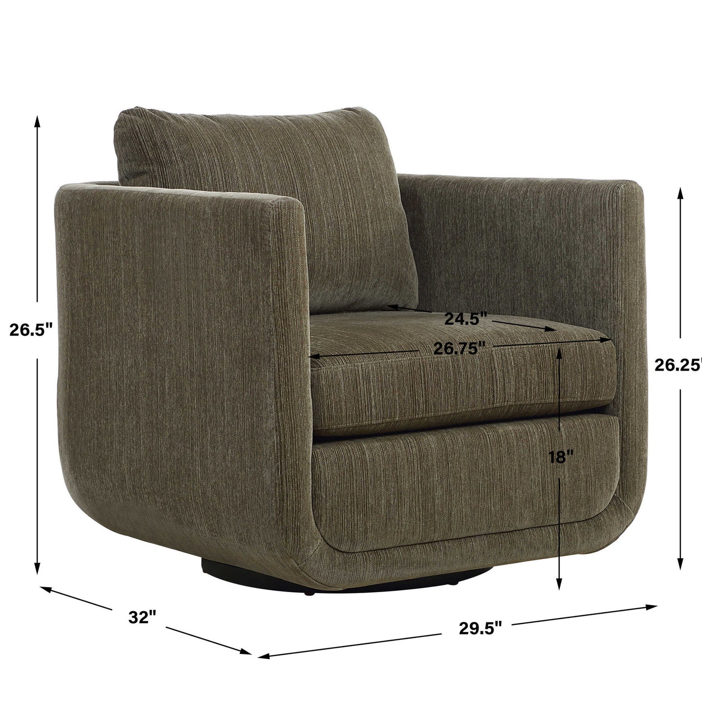 Abound - Swivel Chair - Herb