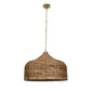 Tauranga - Seagrass 5 Light Pendant - Light Brown