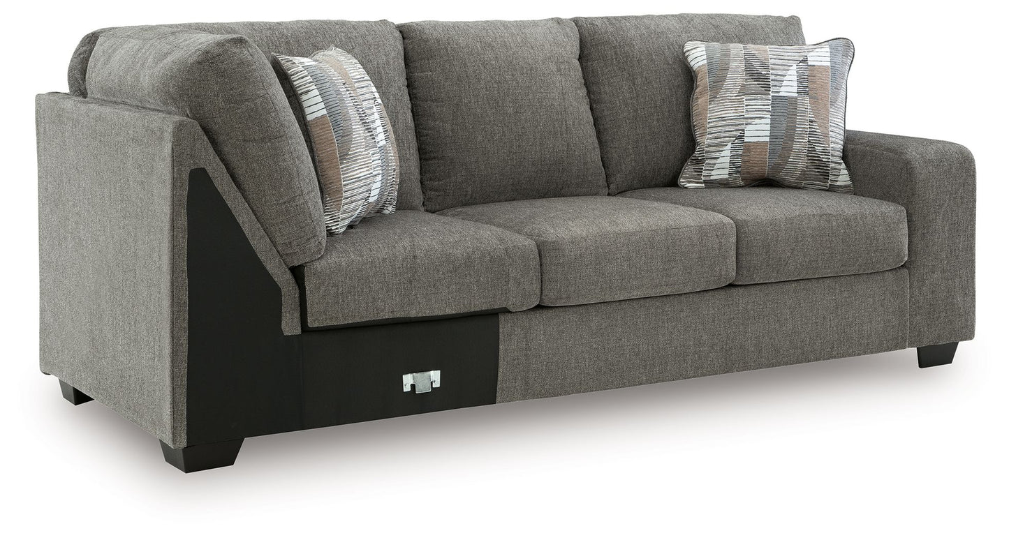 Clarington - 2 Pc. - 3-Piece Sectional And Oversized Ottoman - Greystone