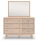 Arloster - 4 Pc. - Full Panel Storage Bed, Dresser, Mirror And Nightstand - Tan