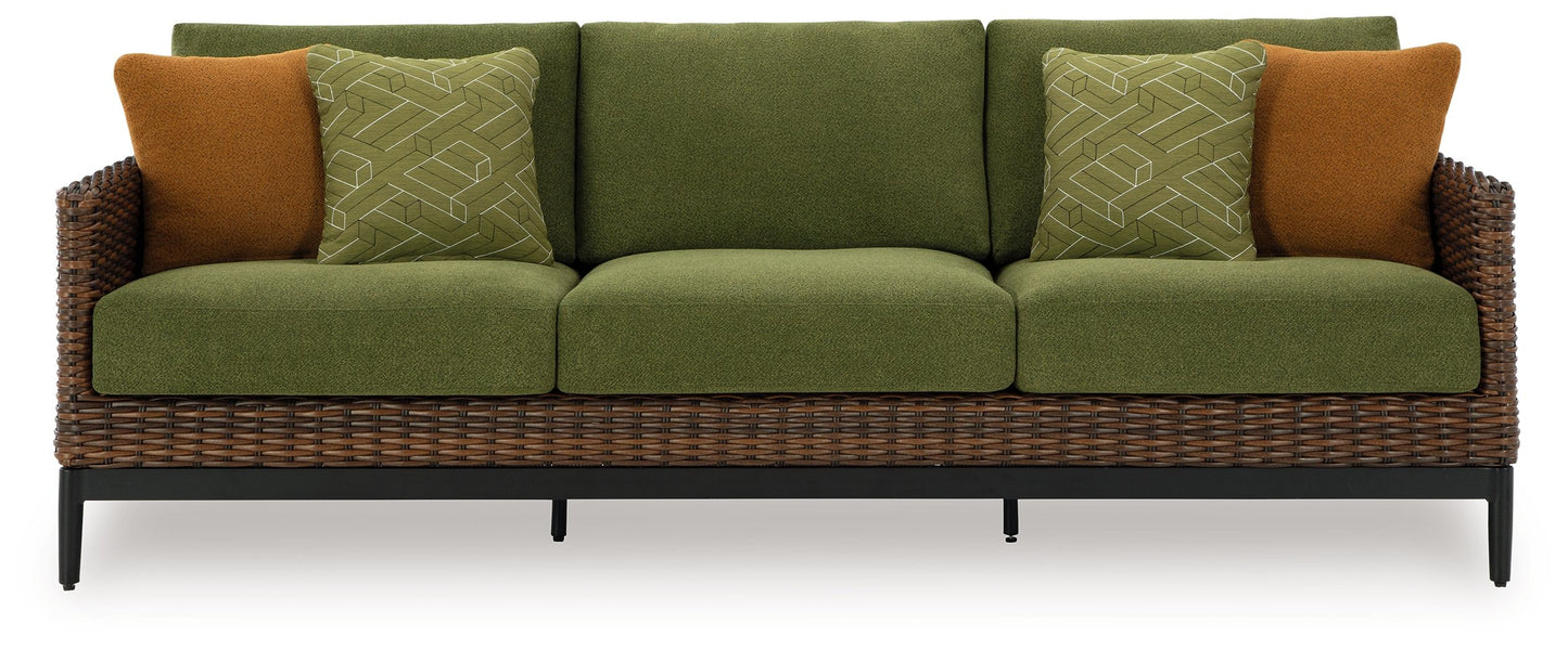 Horizon Hall - Sofa With Cushion - Brown / Green