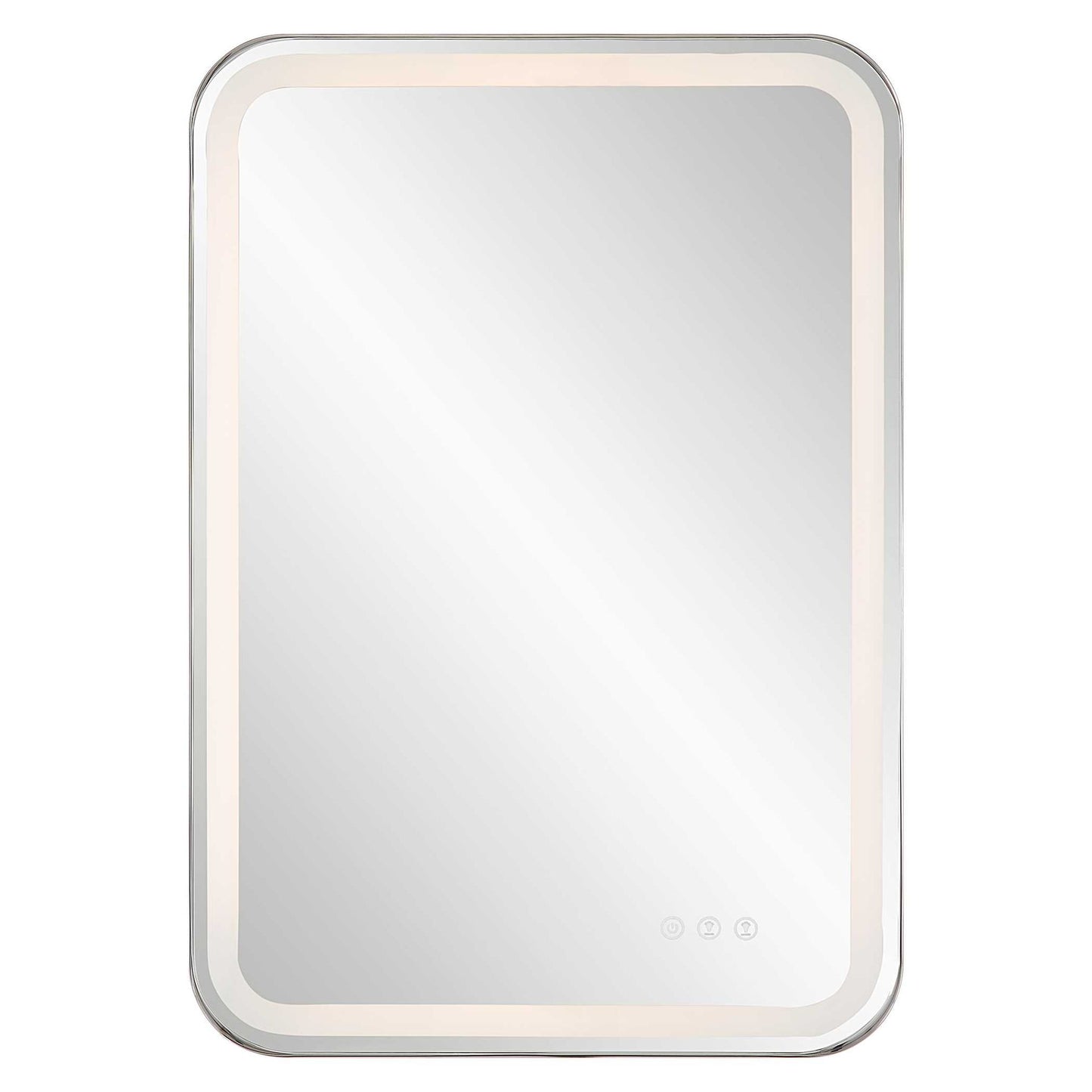 Crofton - Lighted Nickel Vanity Mirror - Gray