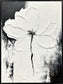 "Monochrome Blossom" Hand-Painted Canvas In Frame - Black / White