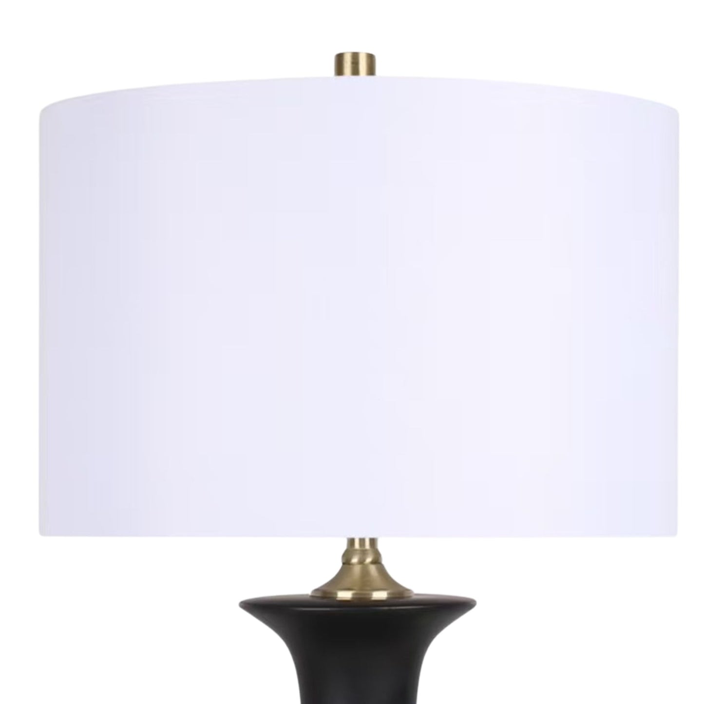 "Elegance Radiance" Ceramic Table Lamp (Set of 2) - Black / Soft Gold