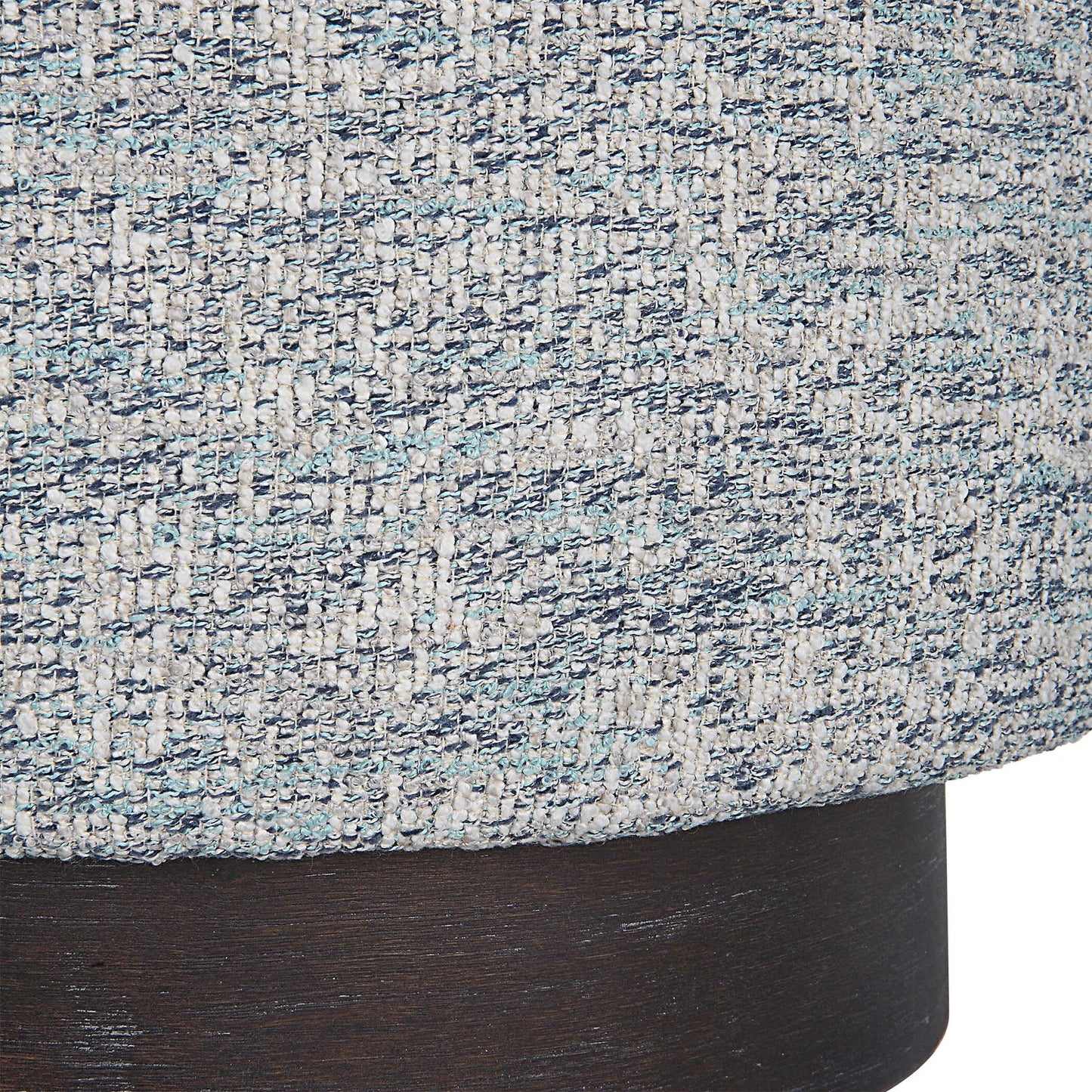 Avila - Tweed Round Ottoman - Silver