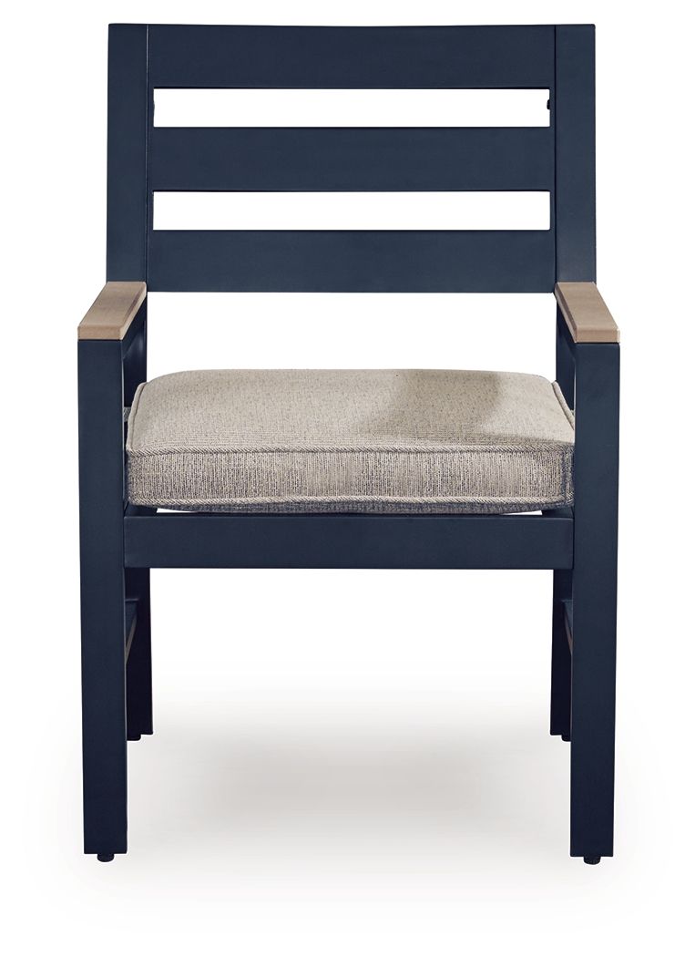 East Beach - Arm Chair With Cushion (Set of 2) - Blue