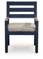 East Beach - Arm Chair With Cushion (Set of 2) - Blue