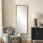 Kampar - Full Length Rattan Tall Mirror - Gold / Woodtone