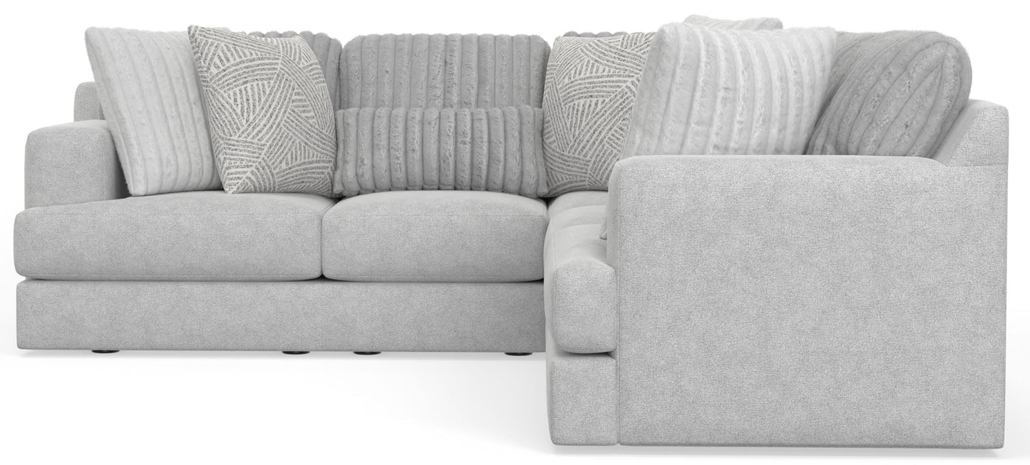 Logan - Upholstered Sectional With Comfort Coil Seating And Accent Pillows Included