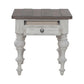 River Place - End Table - Riverstone White & Tobacco