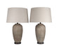 Earthen Elegance Ceramic & Metal Table Lamp (Set of 2) - Earthen / Oil Bronze