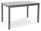 Caitbrook - Rect Drm Counter Table Set (Set of 7) - Gray