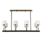 Franconia - 8 Light Pendant - Black / White