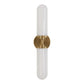 Wellsville - 2 Light Brass Sconce - White / Gold