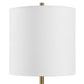 Molena - Brass & Pearly Stone Table Lamp - Brass,Gold,White