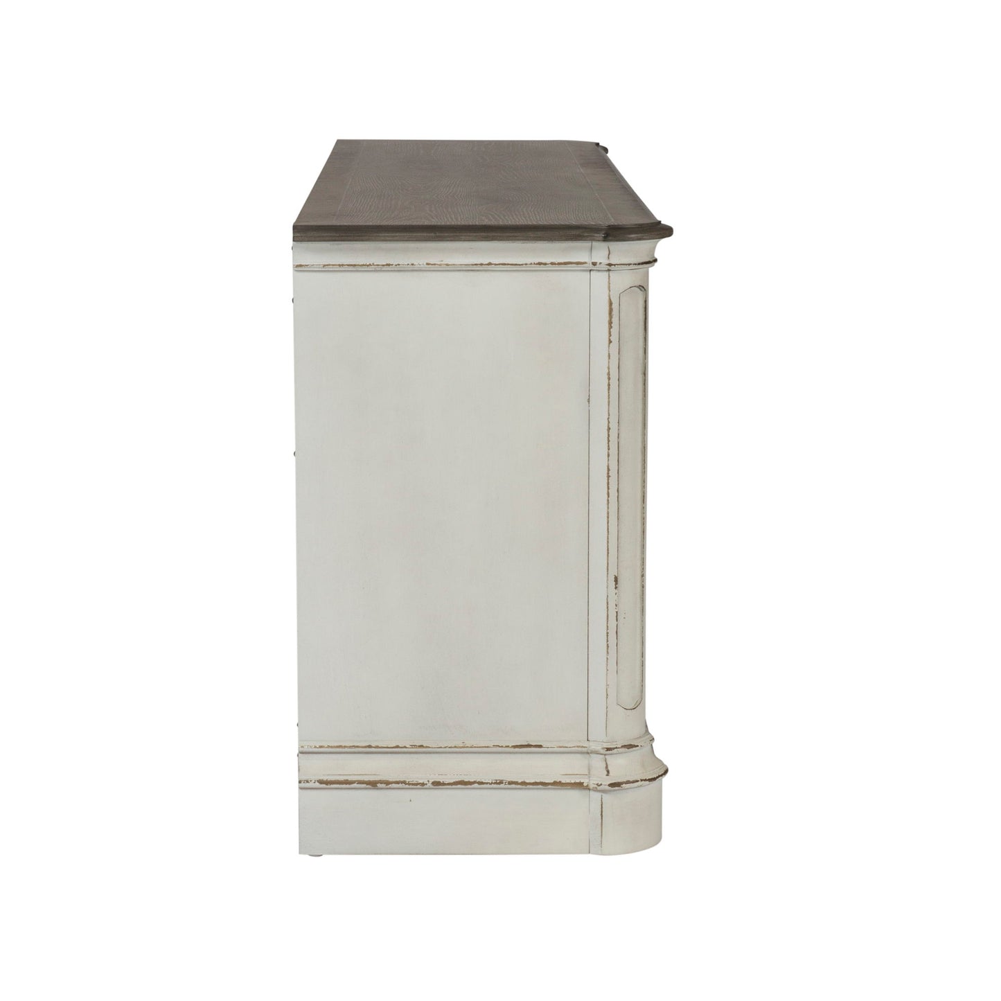 Magnolia Manor - Entertainment TV Stand (Glass Doors) - Antique White
