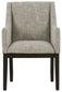 Burkhaus - Dining UPH Arm Chair (Set of 2) - Beige / Dark Brown