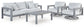 Hurley Park - 4 Pc. - Outdoor Sofa, 2 Lounge Chairs And Coffee Table - Gray