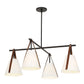 Reins - Accent Straps 4 Light Chandelier - Black