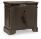 Wickenger - Two Drawer Night Stand - Dark Brown
