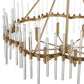 Crystal - Stick 8 Light Chandelier - Brass