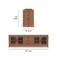 Lincoln - Large Entertainment Base - Warm Walnut