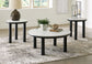 Xandrum - Occasional Table Set (Set of 3) - Black / White