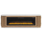 Camdill - 80" TV Stand With Electric Fireplace - Light Brown