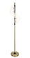 "Luminous Orbit" Metal Floor Lamp - Matte Black / Soft Gold / Clear