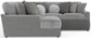 Canyon - 4 Piece Sectional With Cuddler Seat Cushions, Included Accent Pillows And Cocktail Ottoman (Left Side Facing Chaise) - Platinum