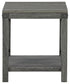 Freedan - Square End Table - Grayish Brown