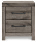 Graystorm - Two Drawer Night Stand - Brown Gray