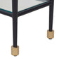 Javana - Glass / Iron Console Table - Brass,Bronze