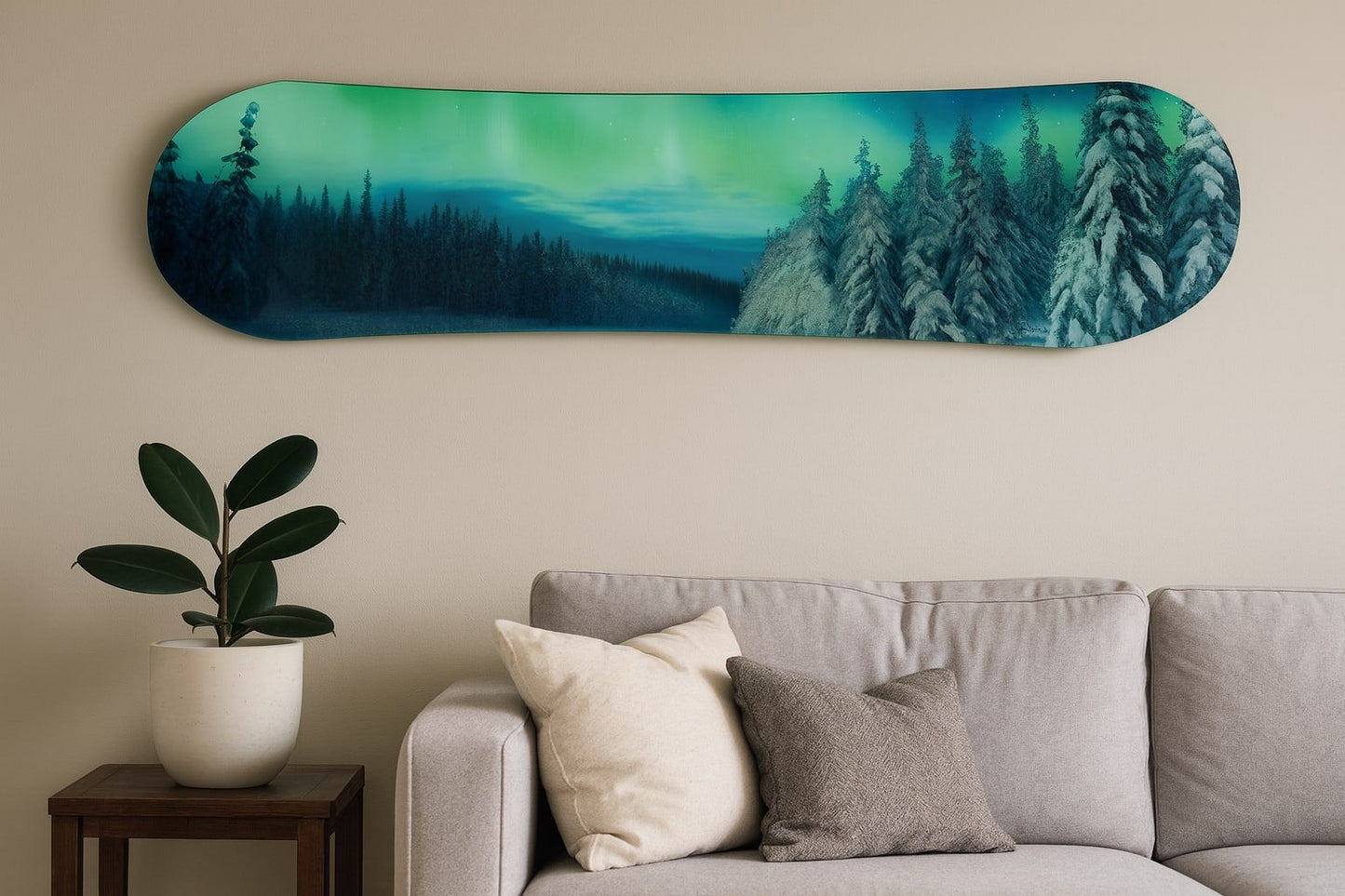 Snowboard - Northern Lights - Blue