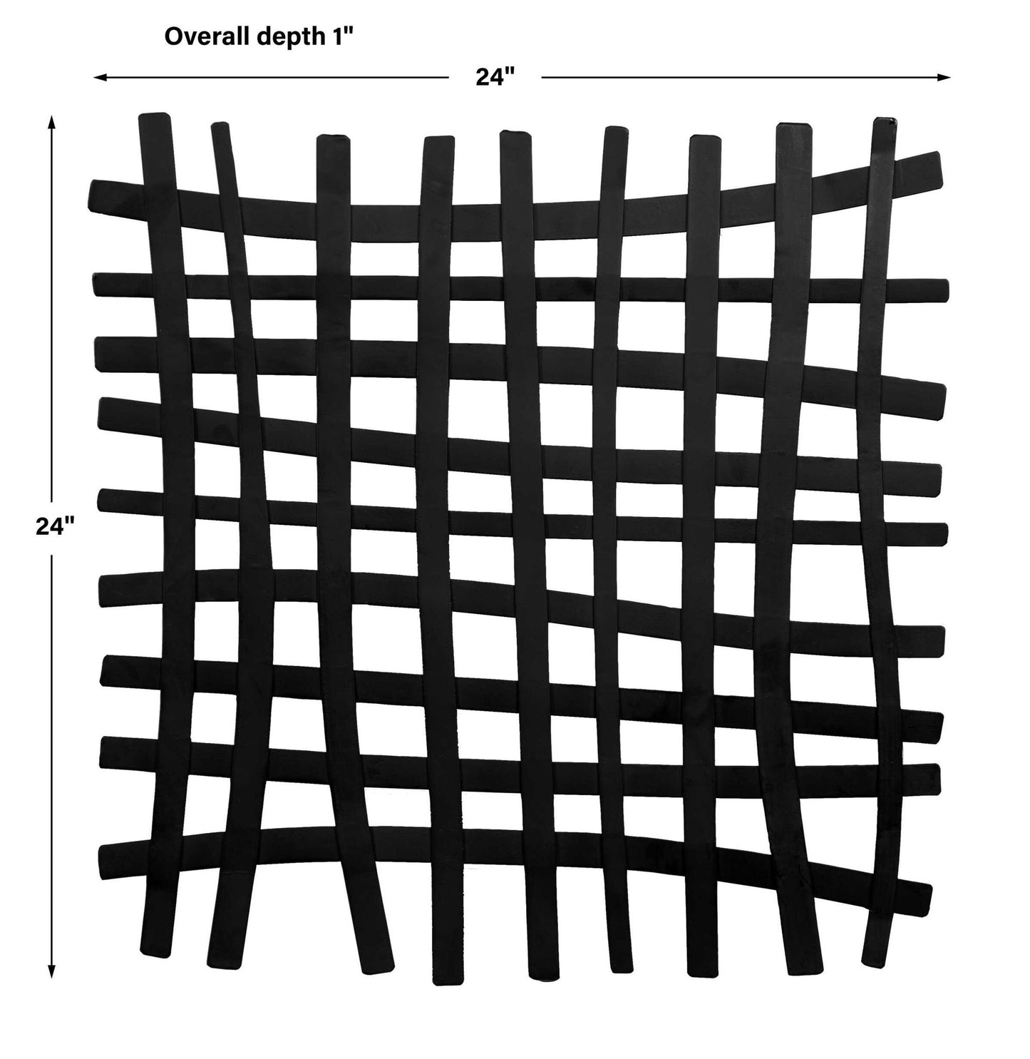 Gridlines - Iron Wall Decor - Black