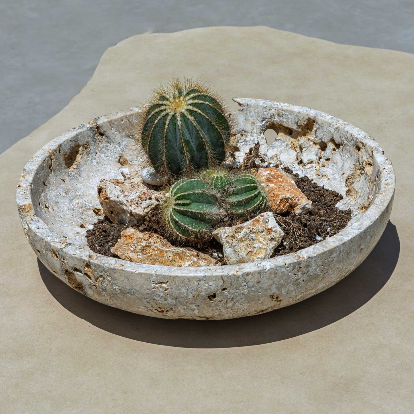 Quarried Stone - Indoor-Outdoor Bowl - Brown