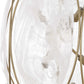 Valencia - 6 Light Glass Panel Pendant - Gold / White