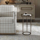 Mercier - Round Marble Accent Table - Brass / White