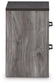 Bronyan - Two Drawer Night Stand - Dark Gray