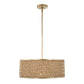 Pinchot - 4 Light Rattan Drum Pendant - Brown