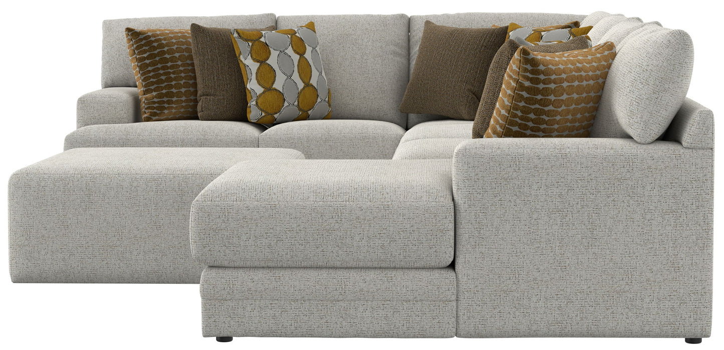 Tori - Sectional With Comfort Coil Seating, Cocktail Ottoman And Accent Pillows Included