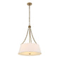 Andalucia - 4 Light Drum Pendant - Gold / White