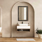 Bach - Rectangle Mirror - Walnut & Brass